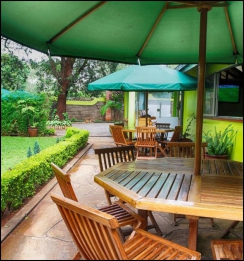 Green garden terrace in Nairobi